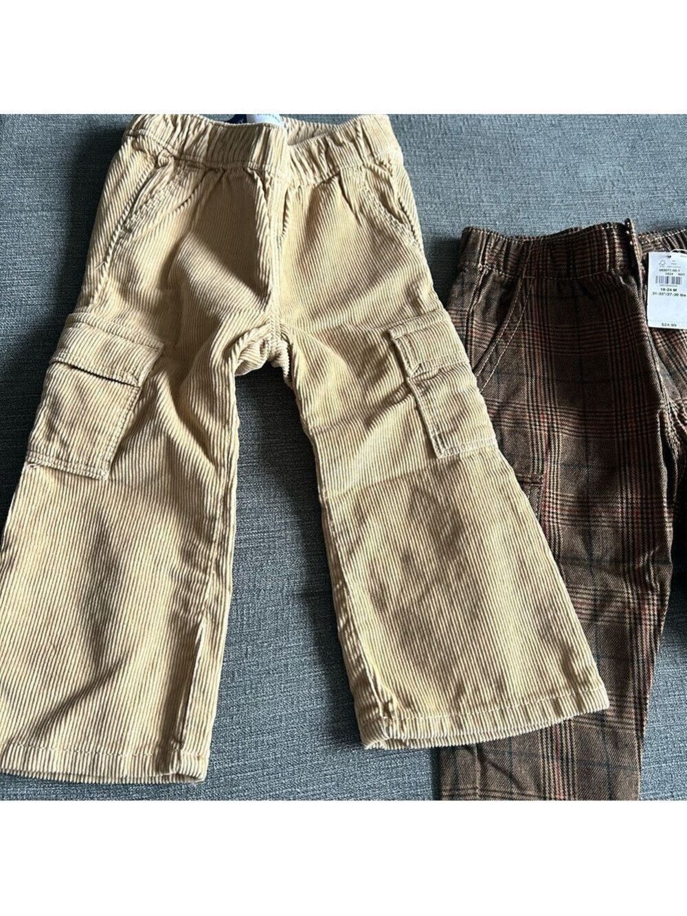 Old Navy Baby Boy Corduroy Pants Plaid Pants Set 18-24 Months - Picture 2 of 8